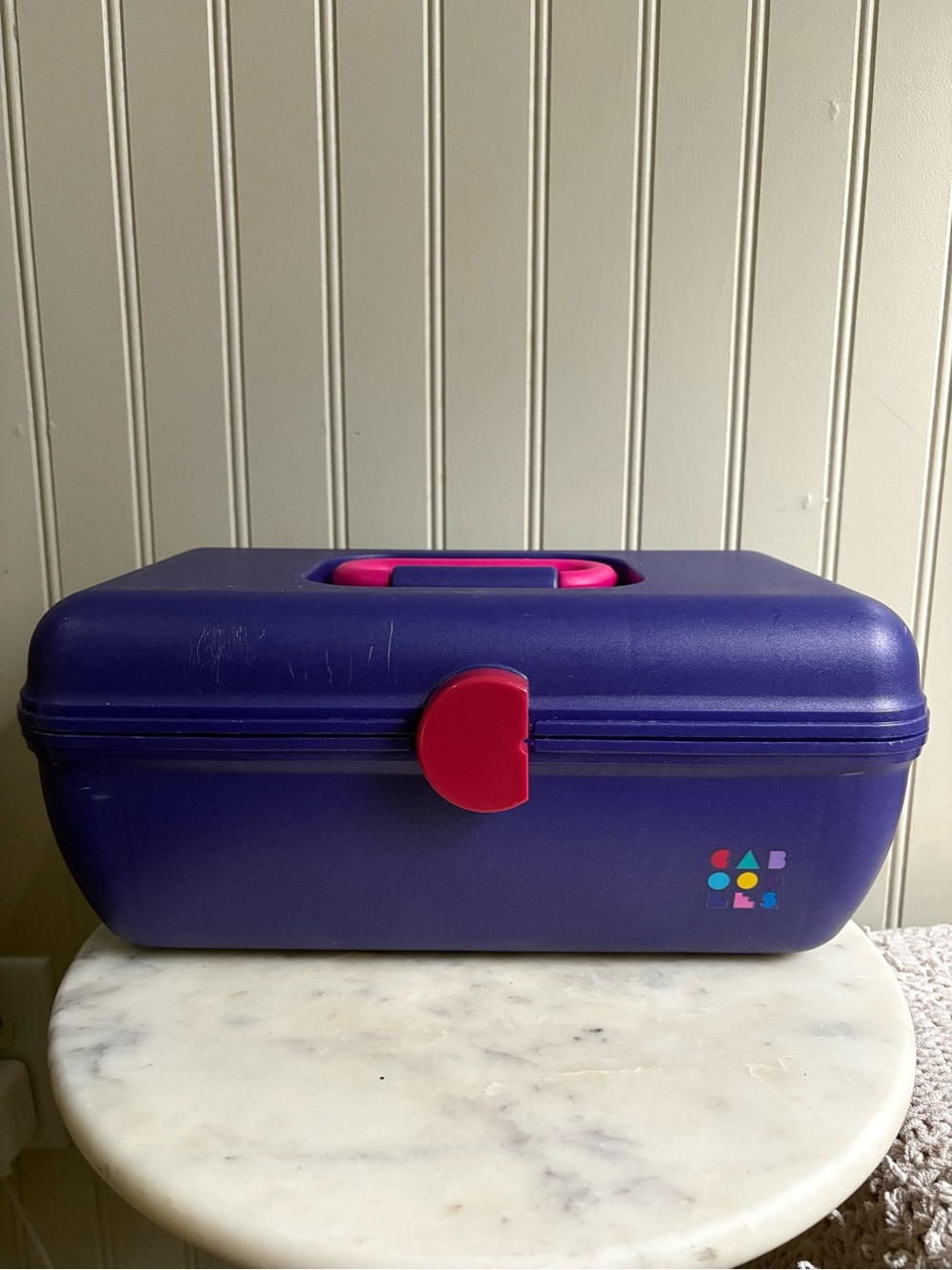 Vintage Caboodles Cosmetic Makeup Organizer Case Purple & Pink VTG 80s 90s Y2K